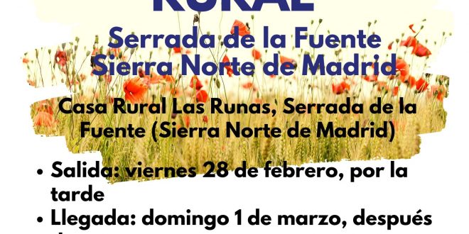 Ocio +18 con la Fundación Ana Valdivia: Fin de semana rural en Serrada de la Fuente